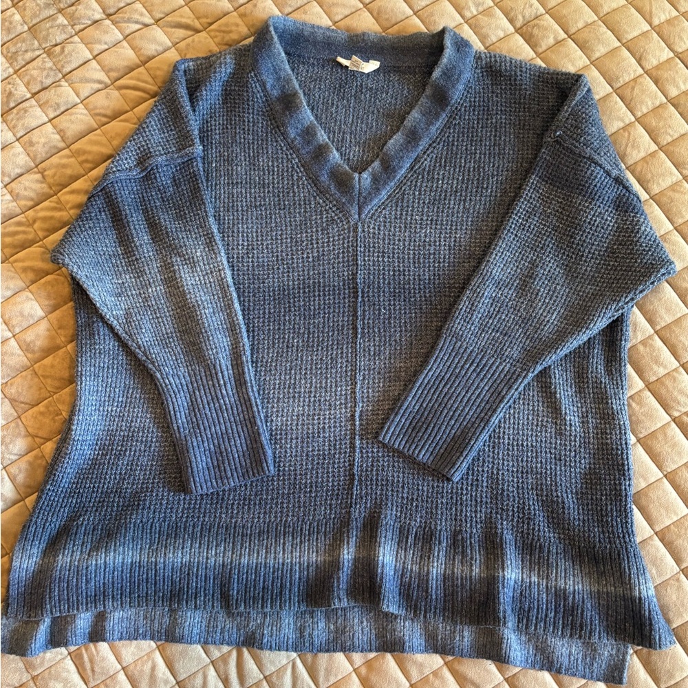 Terra & Sky Heathered Blue Knit Top